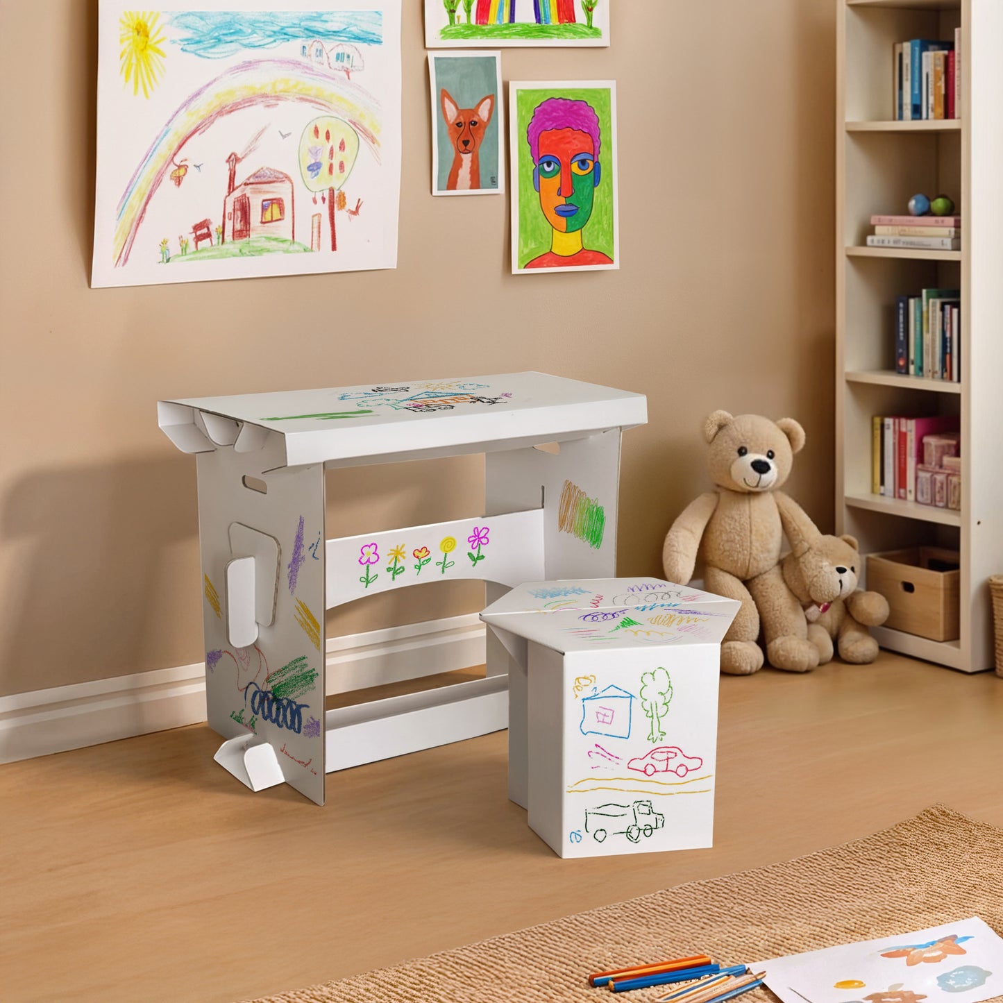 Malmii - kreativer Tisch & Stuhl aus Karton