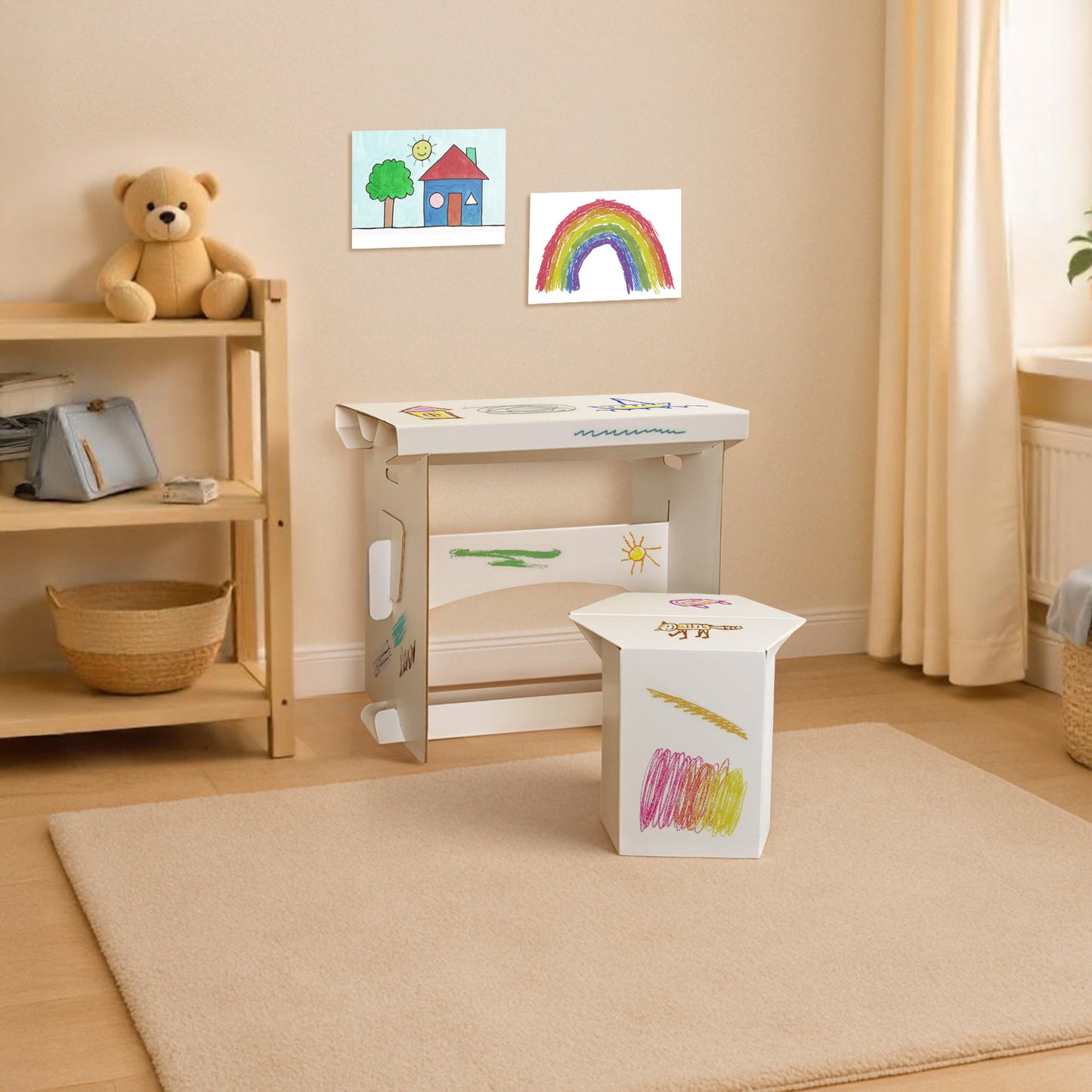 Malmii - kreativer Tisch & Stuhl aus Karton